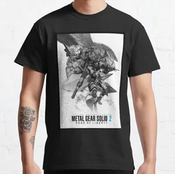 Metal Gear Solid Big Boss Sketch Graphic Cotton T - Shirt - Plus Size Men's Gaming Apparel - XXXL (Solid 2 Poster)