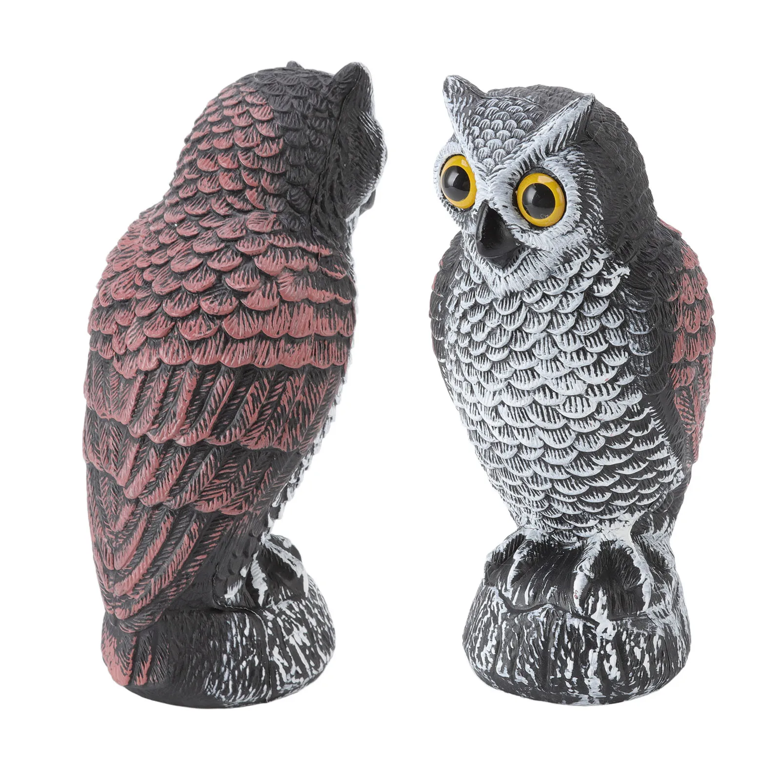 Owl Bird Deterrent Garden Plastic Owls Keep Birds Away Waterproof Sunscreen Scare Birds Away Fake owl decoy