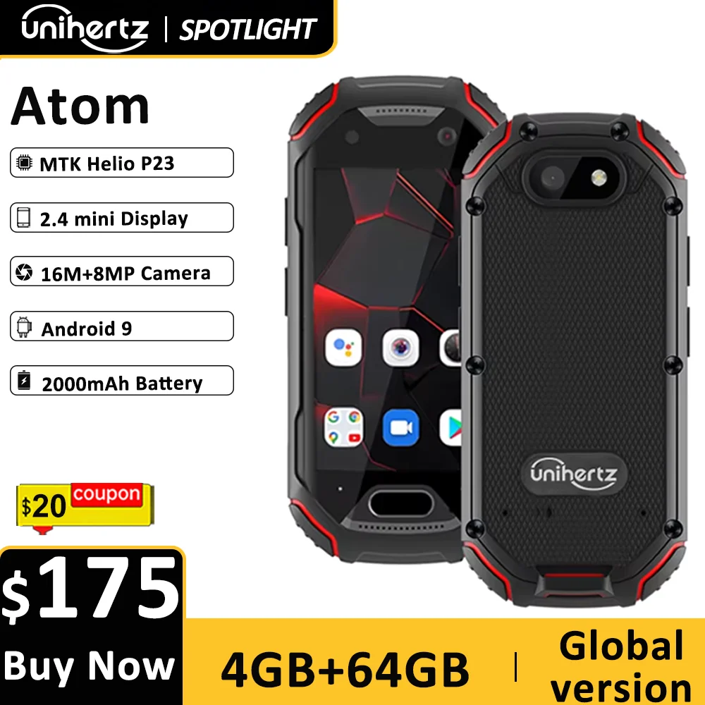In Stock Unihertz ATOM World's Mini Rugged Smartphone 4GB 64GB