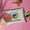 1 pc just a girl who love Volleyball pattern Makeup Bag,Makeup Bag for Teen Girls Sister Birthday Gift IdeasTeen Gifts 5
