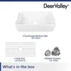 Farmhouse Sink 36InchFireclay White Kitchen Sink Apron Front Farm Sink Large Deep Single Bowl KitchenSink Undermount Farmer Sink 6