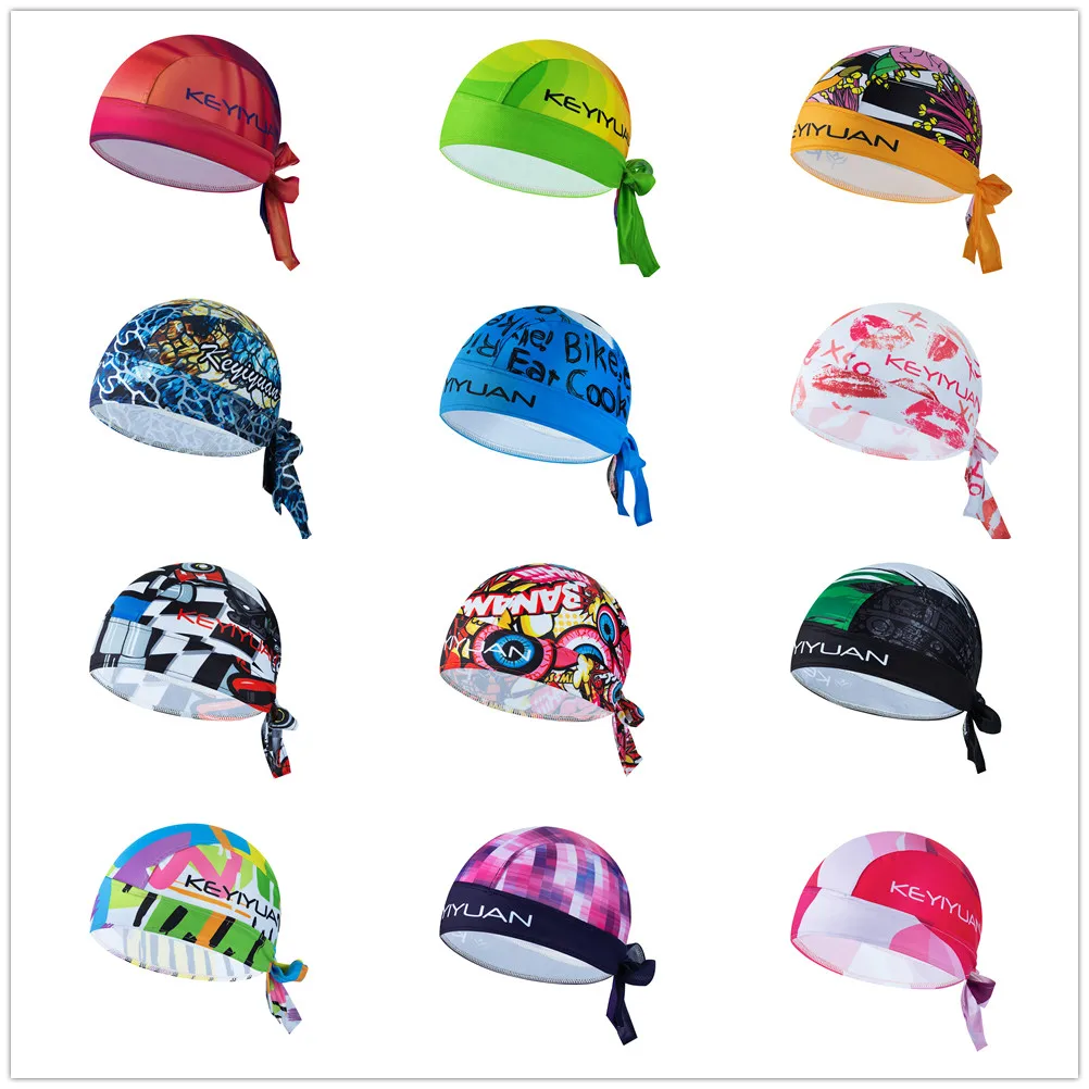

KEYIYUAN 2023 New 100% Polyester Summer Men Women Racing Cycling Head Bandana Ciclismo Road Bike Cycling Scarf Bandana Cap