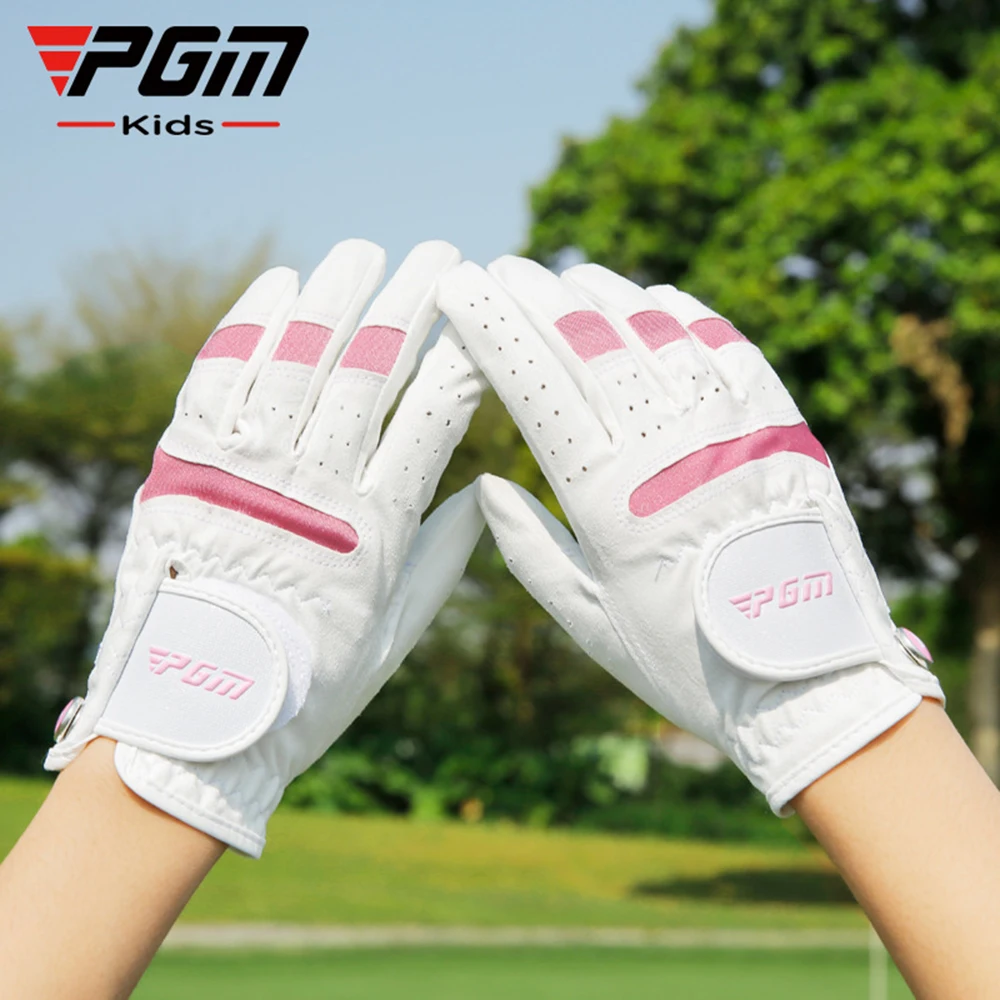 

PGM 1 Pair Kid’s Golf Gloves Microfiber Breathable Left Right Handed Golf Gloves ST024