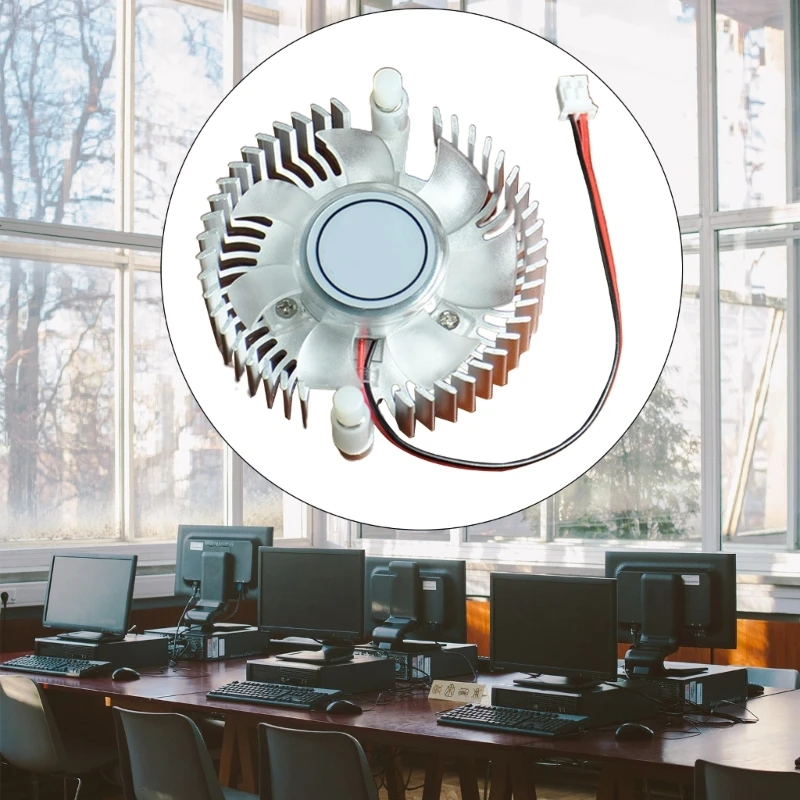 CPU 그래픽 히트 싱크 냉각 팬 5V 12V 라디에이터 쿨러 방열판, 3W 5W 10W 전자 칩 IC 컴퓨터용