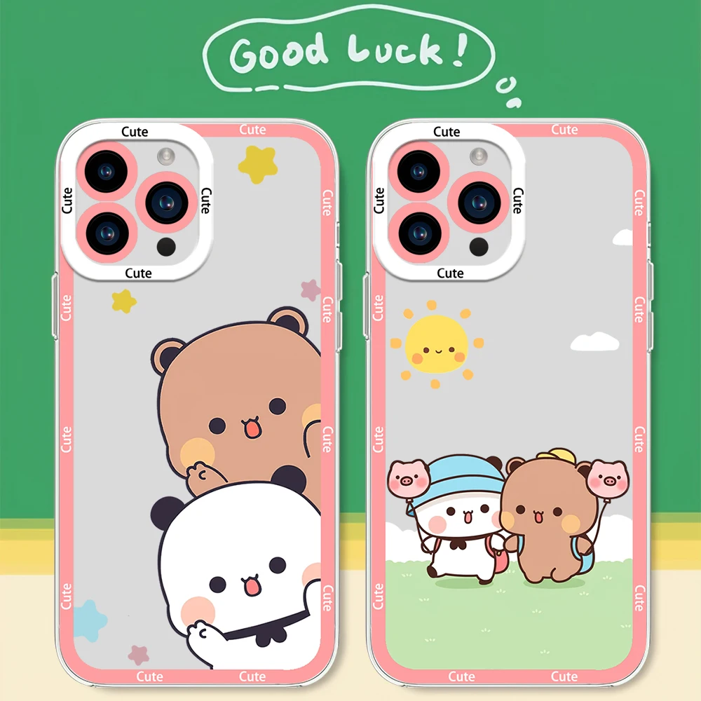 Adorable BuBu DuDu Transparent Phone Case with Bezel Cover