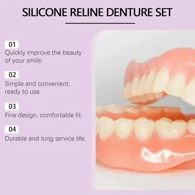 Teeth whitening essence Teeth whitening product Teeth health product Silicone Denture Set Oral Hygiene Care
