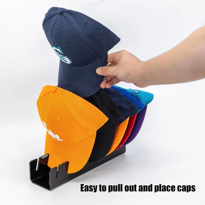 Hat Stand for Baseball Caps Acrylic Hat Organizer Hat Racks for Baseball Caps Display and Organizer for Bedroom Closet Dresser 3
