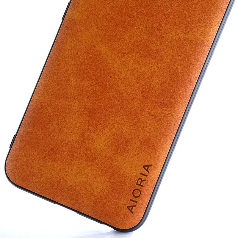 Luxury Vintage Leather Case – Elegant Soft TPU & Hard PC Cover