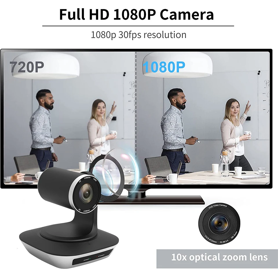 Best Full HD1080P Fixed Focus 3 10 20x Zoom USB2.0 PTZ Video Conference Camera Live Streaming Broadcast Confer System Equipment