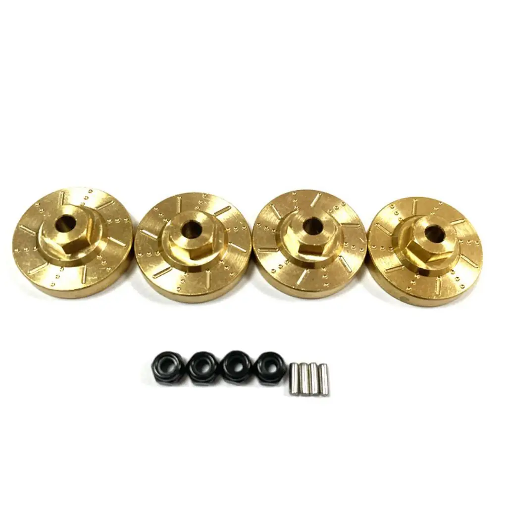 

1 24 Brass Strong Wheel Hex Mount For FMS FCX24 RC Car Part RC Car Accessories Replacement Parts RC Upgrade Part Black