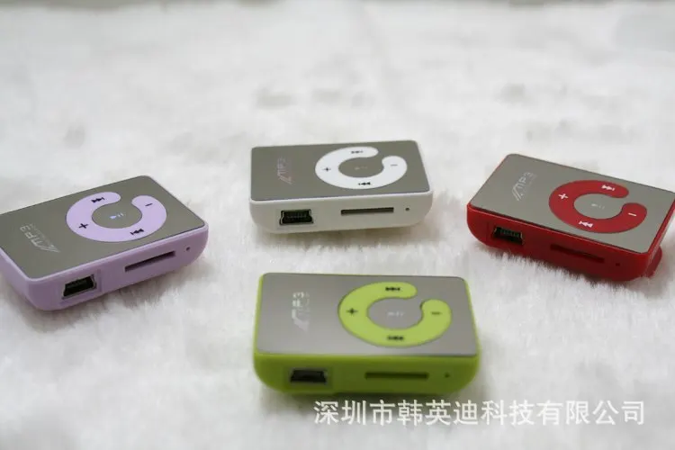 Wholesale C Key Clip Insert MP3 New Mini Mp3 Player Music Player Mirror Card Clip High Quality Music Playback