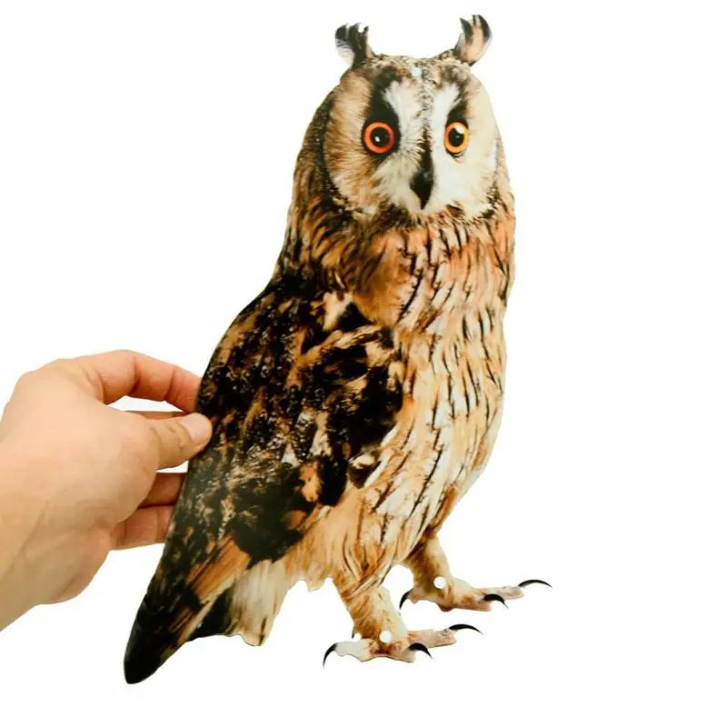Fake Bird Scare Device Waterproof Owl Scarecrow Decorative Scarer Pendant Bell Patio Balcony Outdoor Garden Decorations