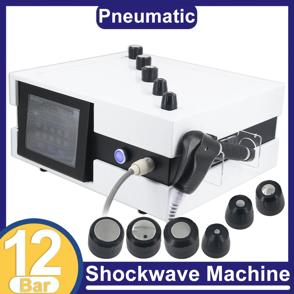 

12Bar Pneumatic Shockwave Therapy Machine Erectile Dysfunction Reduce Shoulder Neck Pain Shock Wave Equipment New Health Care