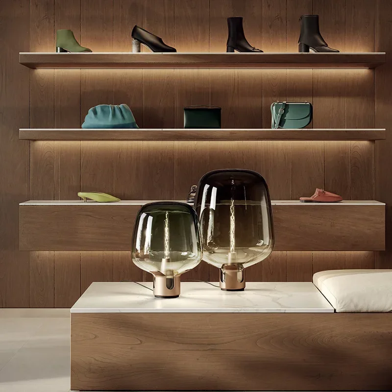 Description Picture 5 of itemDesigner LED Beside Lamp Modern Glass Table Lamp For Bedroom Living Room Shop Hotel Decor Creative Simple Fashion Desk Lamp