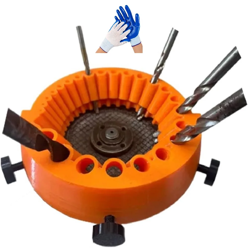 New Drill Bit Sharpener with Gloves Power Drill Bit Grinding 3D High-Performance Drill Friction Tools Universal Drill Bits Tools
