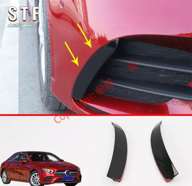 

Black ABS Chrome Front Fog Light Side Trim For Benz A Class W177 2019 2020 Car Accessories Stickers W4