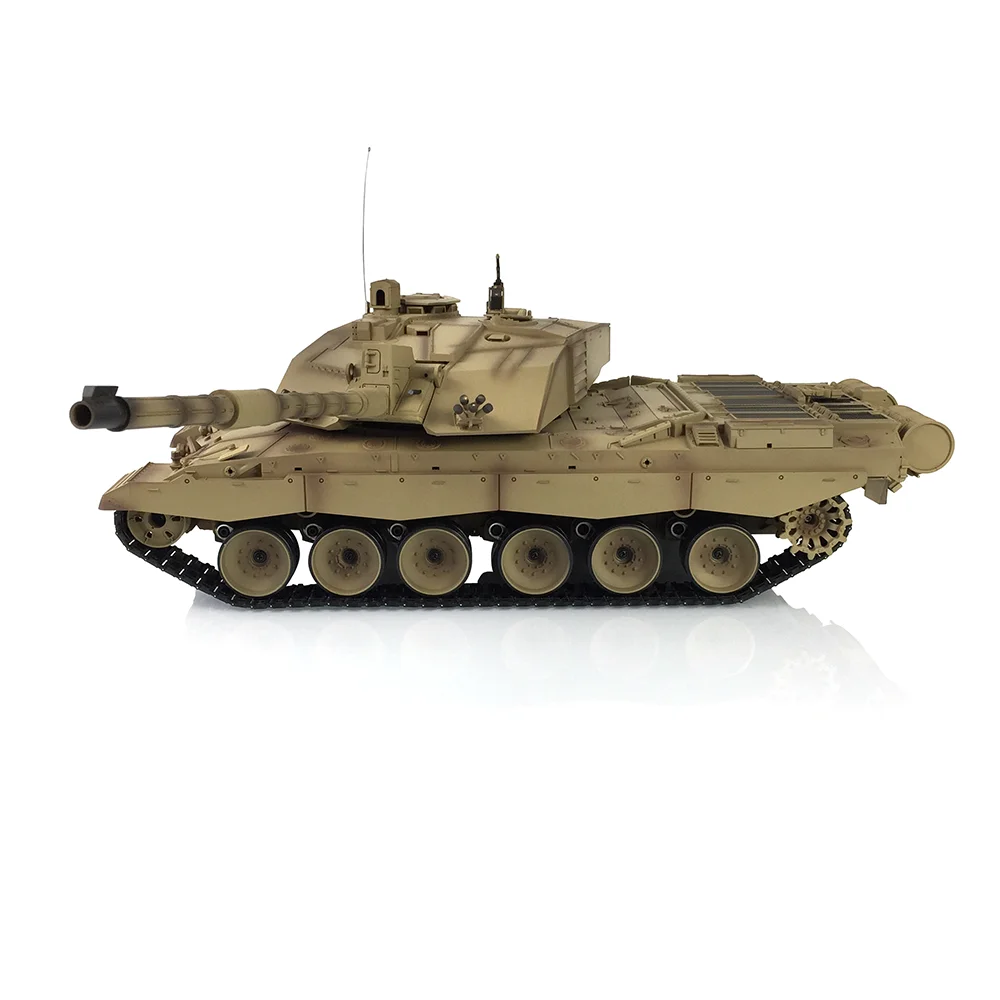 Heng Long 1/16 Scale 7.0 Plastic Ver Challenger II 2.4G RTR RC Tank Model 3908 Painted Yellow  Gearbox Wheels Smoke Unit TH17734 4
