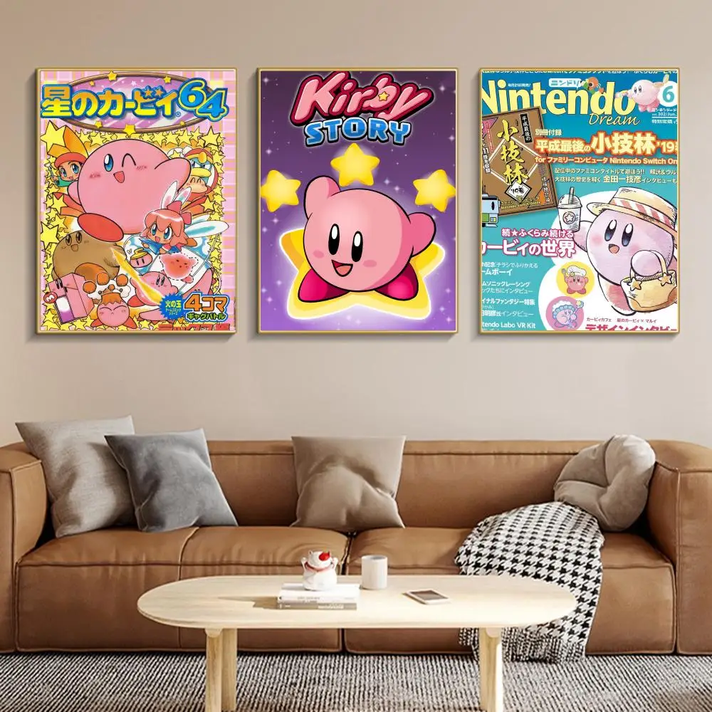 Cartoon Cute K-Kirby Poster Poster Paper Print Home Living Room Bedroom Entrance Bar Restaurant Cafe Art Painting Decoration league of legends poster anime poster poster prints