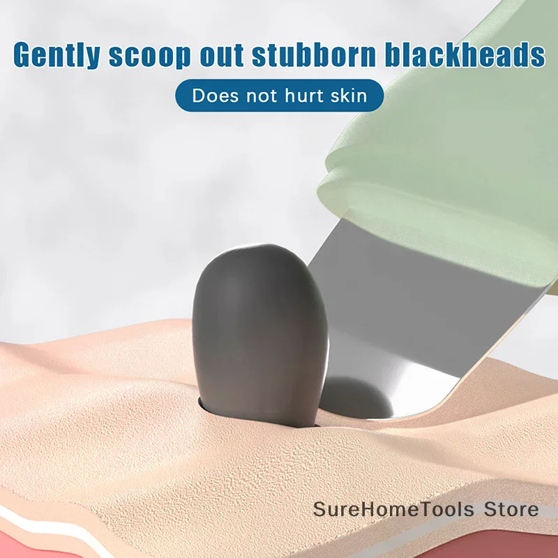 Facial Blackhead Removal Tool Light Thin Face Scraper For Deep Cleansing Face Spatula Nose Whitehead Cleaner Skin Care Beauty To