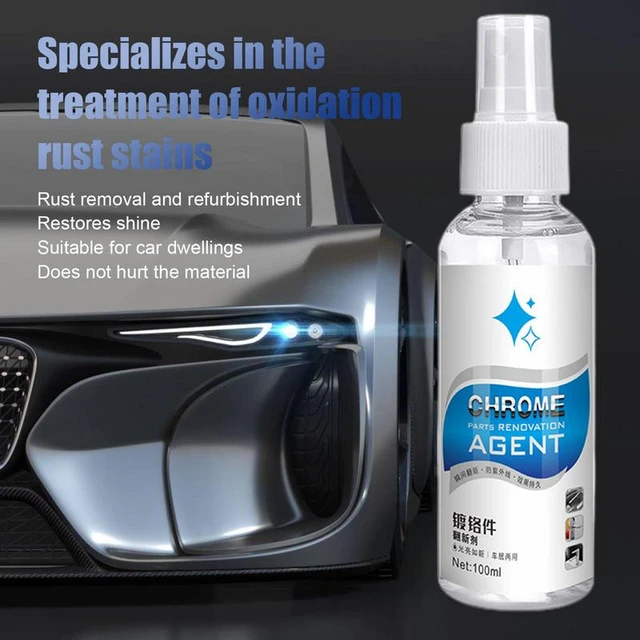 100ml Chrome Plate Refreshing Agent Car Logo Rust Removal Spray Cleaner For  Chrome Refurbishment Auto Maintenance Cleaning Tool - AliExpress