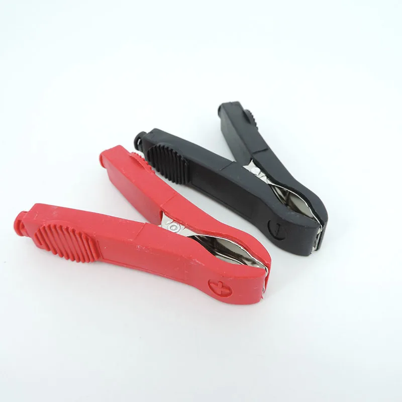 76mm 35A Insulated Alligator Crocodile Clips Red Black Electrical Connection car Battery Terminal Test Probe lead Connector alligator clips electric test clamp test probes test clip