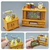 Forest Family 1/12 Kitchen Furniture Bathroom Bedroom Bakeware Sets Miniature Model Dollhouse Accessories Refrigerator Girl Gift 5