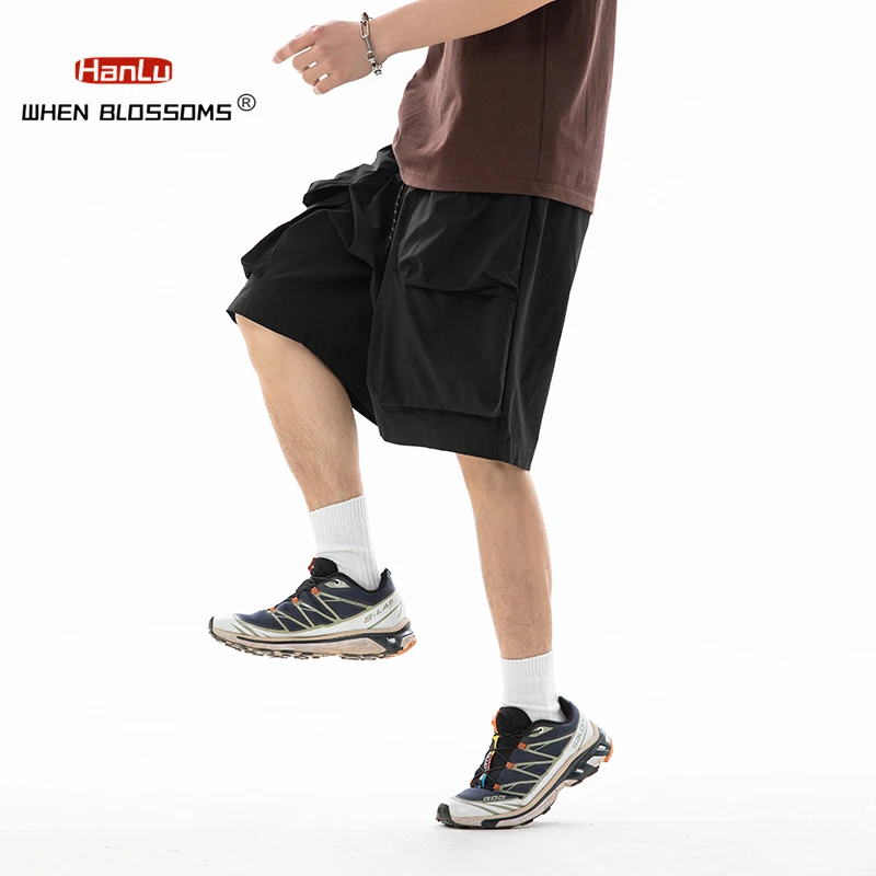 Hip Hop Trend Three Shorts  Large Pocket Cargo Shorts For Men's 2024 Summer New Outdoor Fashion Brand Loose Casual Shorts