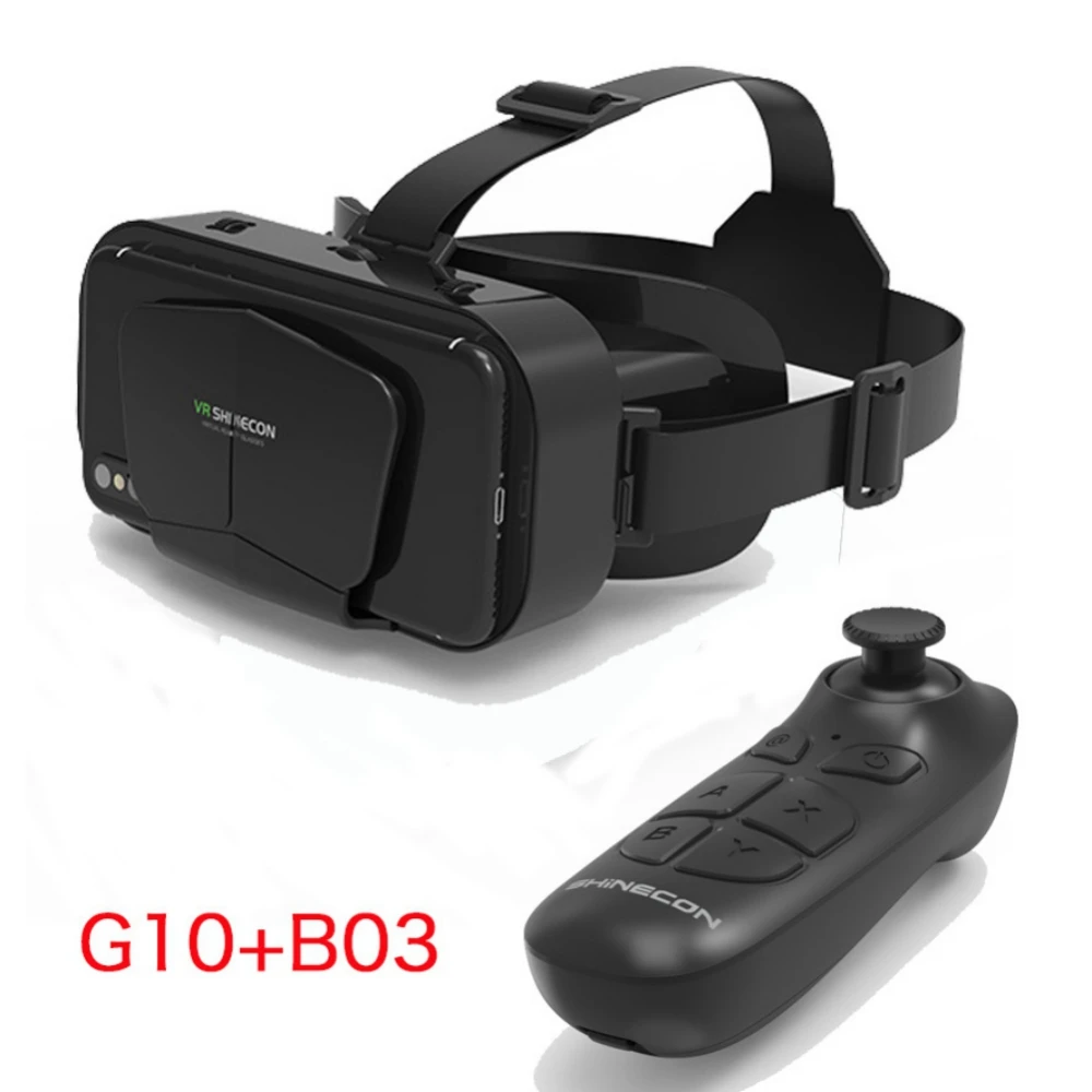 Smart VR Glasses for IOS Android 4.7-7.2" Smartphone 3D Virtual Reality Glasses Helmet Movie&Game VR Headset with Remote Control 