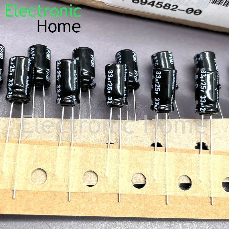 50PCS/LOT Japanese Nichicon 33uf 25v BP non-polar fever audio electrolytic capacitor UVP1E330MED1TD 25V33UF