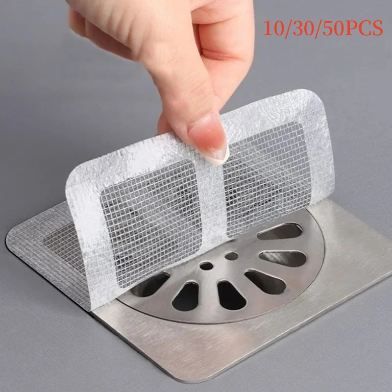 Shower Drain Catcher Disposable Mesh Floor Sink Strainer Filter Hair Stopper For Bathroom Kitchen