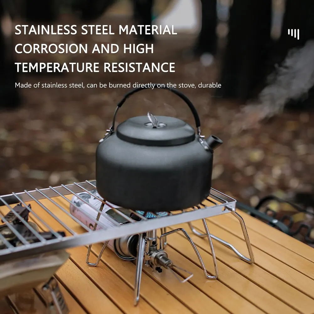 Pot Grill Pan Rack Portable Foldable Camping BBQ Grill Stand