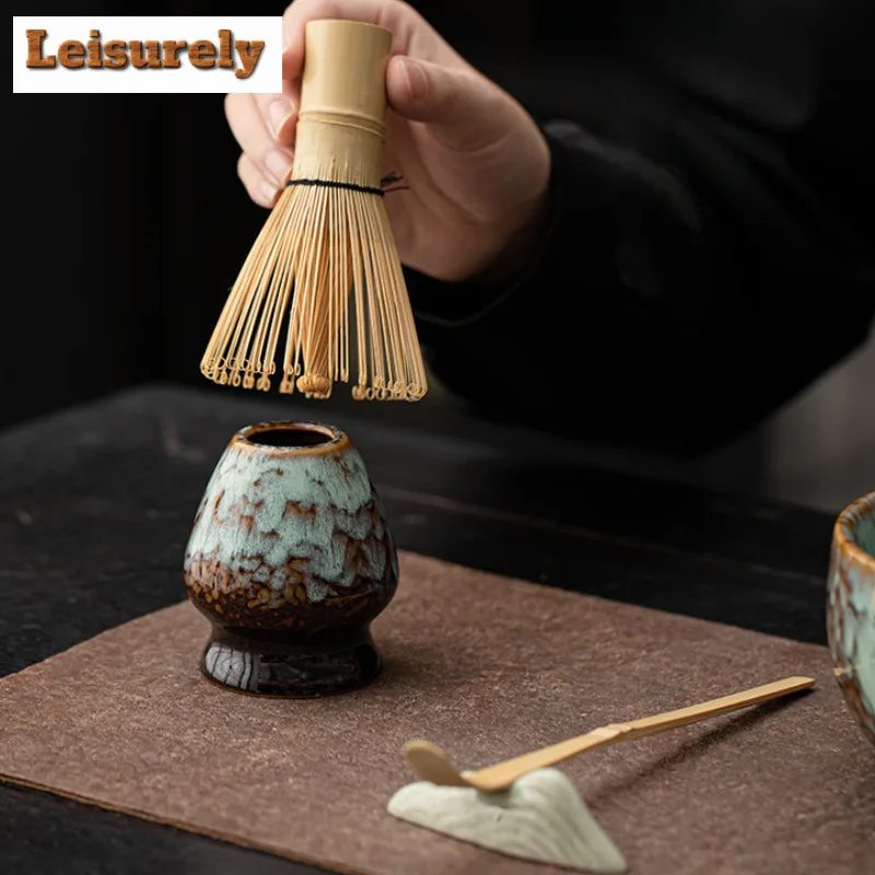 Green Tea Set Complete Set Handmade Whisk Grinder Brushes Bamboo Chasen Japanese Matcha Set Kit Tea Maker Tea Ordering Tools