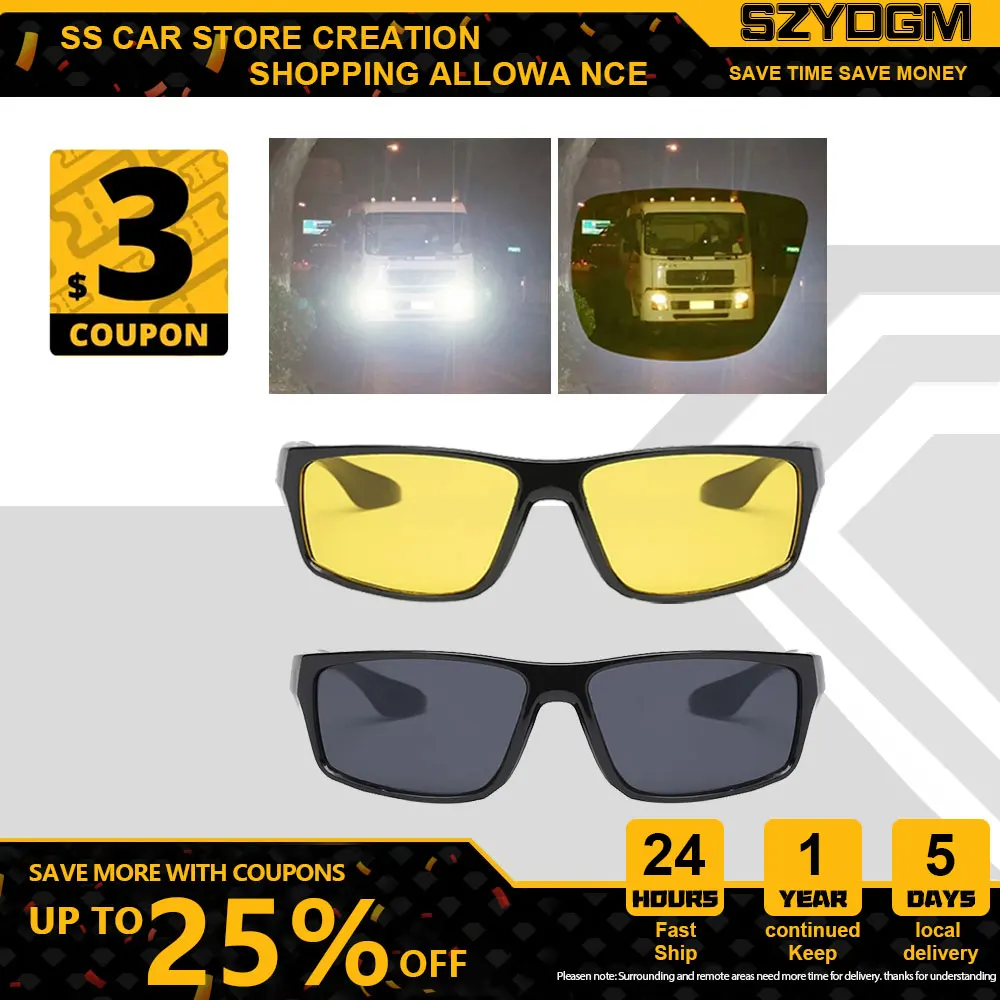 Night Vision Glasses Driving Anti light glare Protect Polarized Sunglasses 