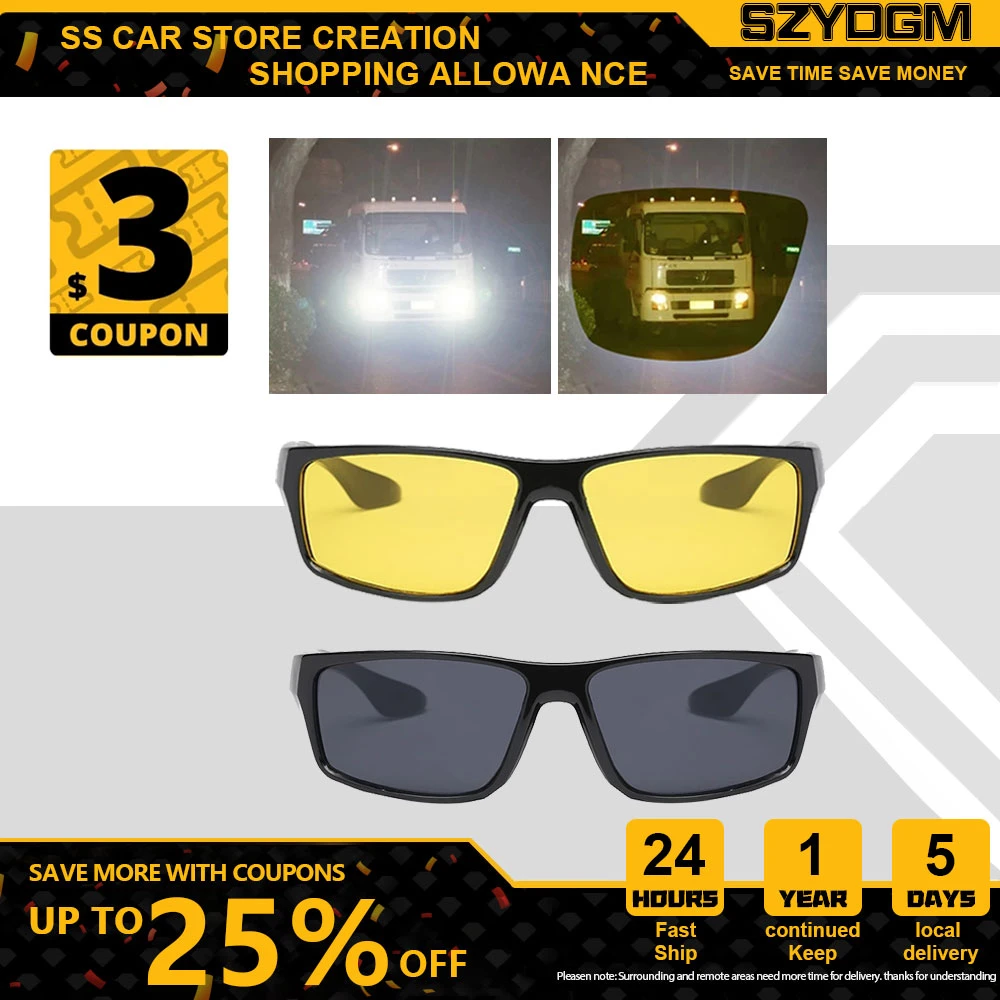 Night Vision Driver Goggles Sun Glasses Car Driving Glasses Uv