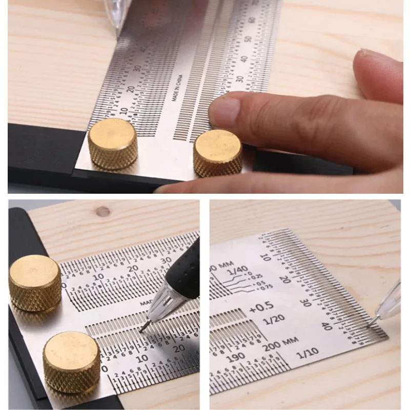 Jauge De Marquage 0-250 Mm - Précision 0.1 Mm, Acier Carbone, Pour Travail Du Bois, Bricolage