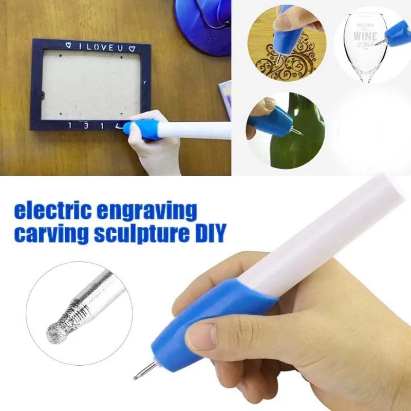 Jewelry Making Tools Carving Tool Electric Engraving Pen Mini Electric Carving Pen Portable Engraving Machine Stationery DIY Jewelry Metal Wood Ceramic Glass Engraver Power Tools
