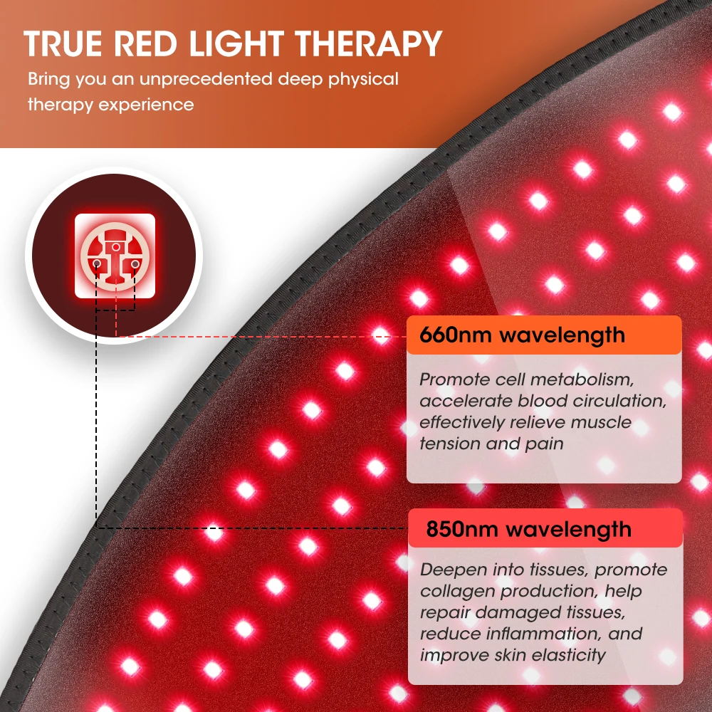 Red Light Therapy Waist Belt for Body Pain Relief
