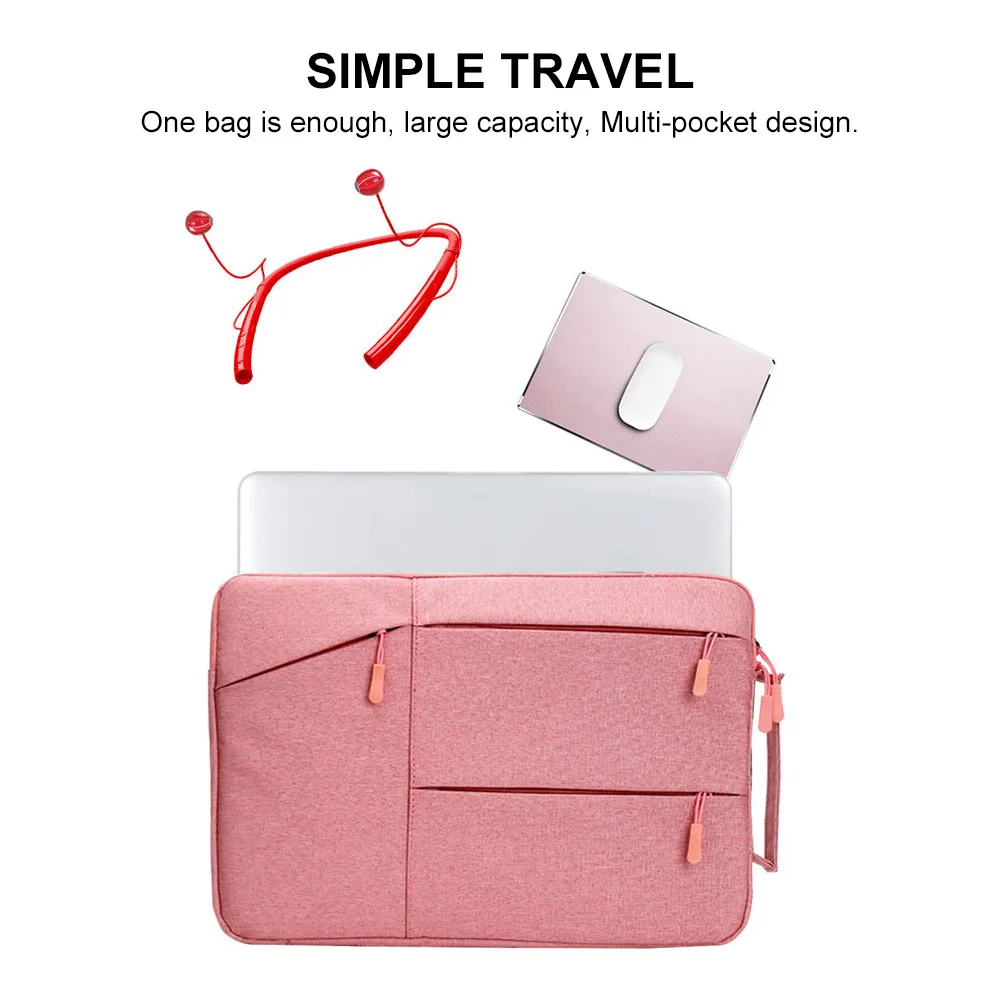 Borsa portatile per laptop da 12 13 14 15 15.6 16 pollici, custodia impermeabile per laptop Macbook Huawei Lenovo, accessori per notebook - immagine 3