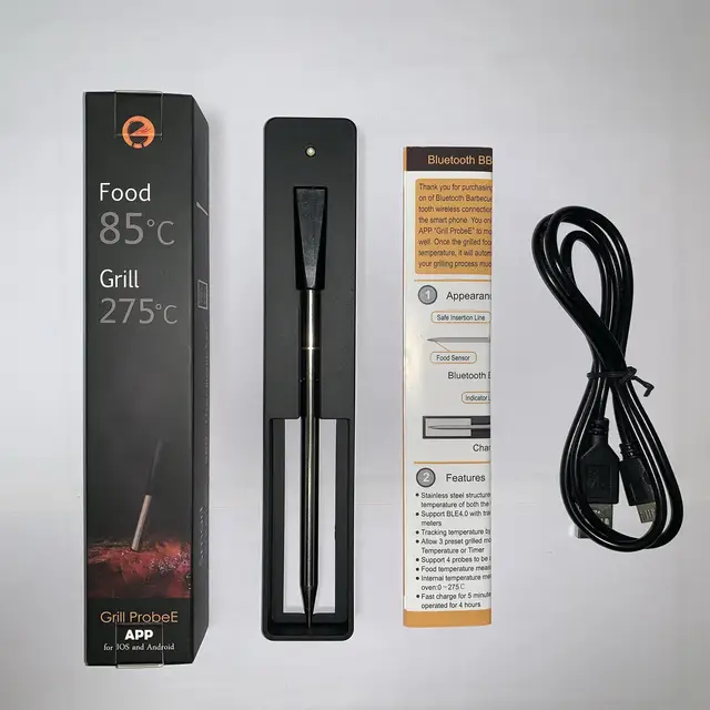 Vezeték Nélküli App-Vezérelt Bbq Bluetooth-Kompatibilis Hőmérő Sütő Grillhez Dohányos Rotisserie Konyhai Barbecue Kiegészítők - Image 6