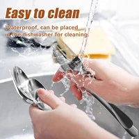 10Pc Travel Cutlery Set with Storage Bag Stainless Steel Travel Utensils Set Portable Camping Silverware Set Travel Flatware Set 5