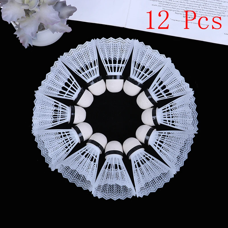 12Pcs Plastic Badminton Shuttlecock For Practice Kids Entertainment