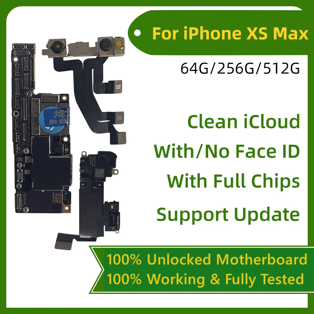 100% 잠금 해제 아이폰 X XR 로직 보드 무료 iCloud 마더보드, 얼굴 ID 포함 또는 없음, 메인보드 지지대 업데이트