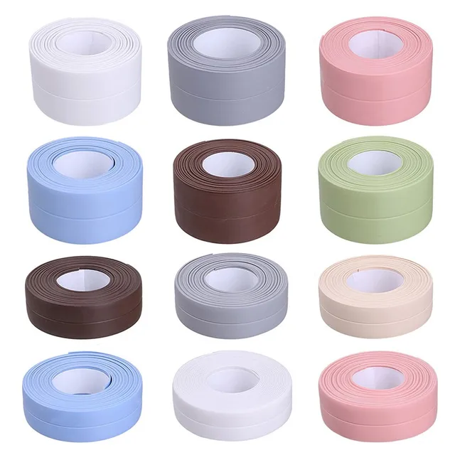 1m Adhesive Tape PVC Wall Corner Sealing Waterproof Self Adhesive Tile Crack Sink Edge Repair Sealant Tape Kitchen Crevice Strip