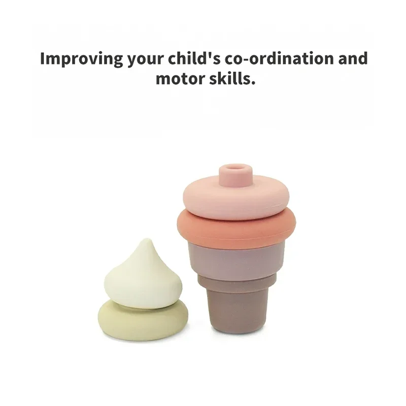 Silicone Building Blocks Baby Stacking Toys Stacking Puzzle Toys