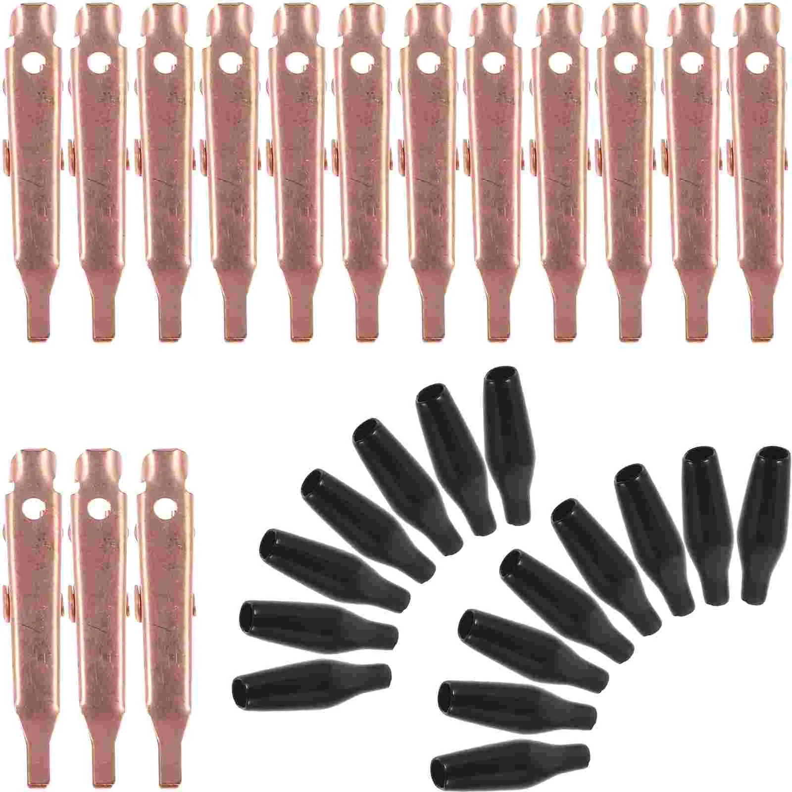 

Pure Copper Crocodile Clip Boutique Flat Mouth Small Copper Clip Smoothing Jawed Alligator Clip With Microscopic Tip