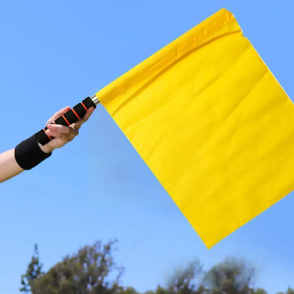 Track Field Competition Signal Flag Soccer Referee Indicator Equipment Command Steel F1p2 |