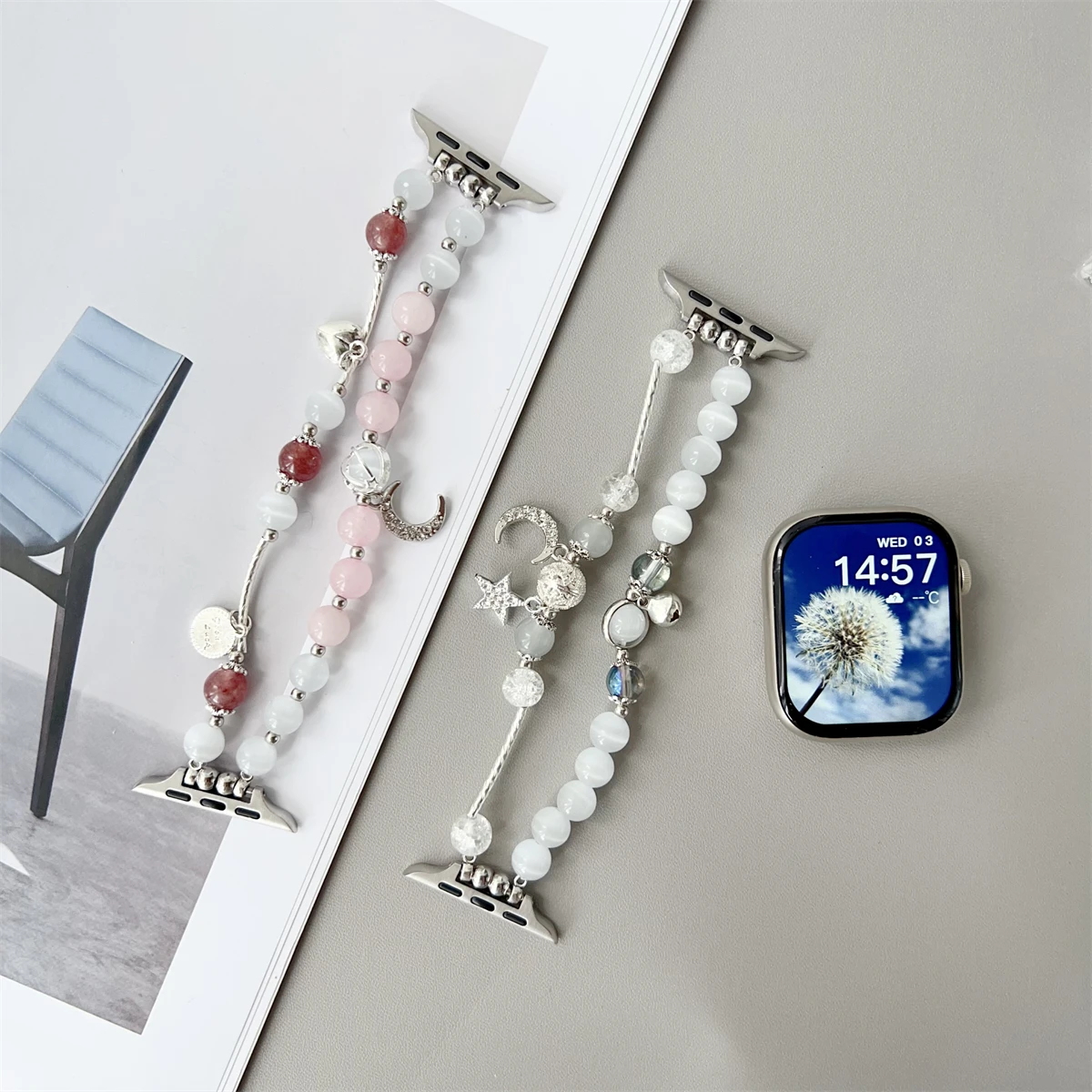 Schmuckarmband für iWatch Ultra 2 Serie 10/9/8/7/6/5, modisches Armband, 42/44/45/46/49 mm, 38/40/41 mm_voghion.com