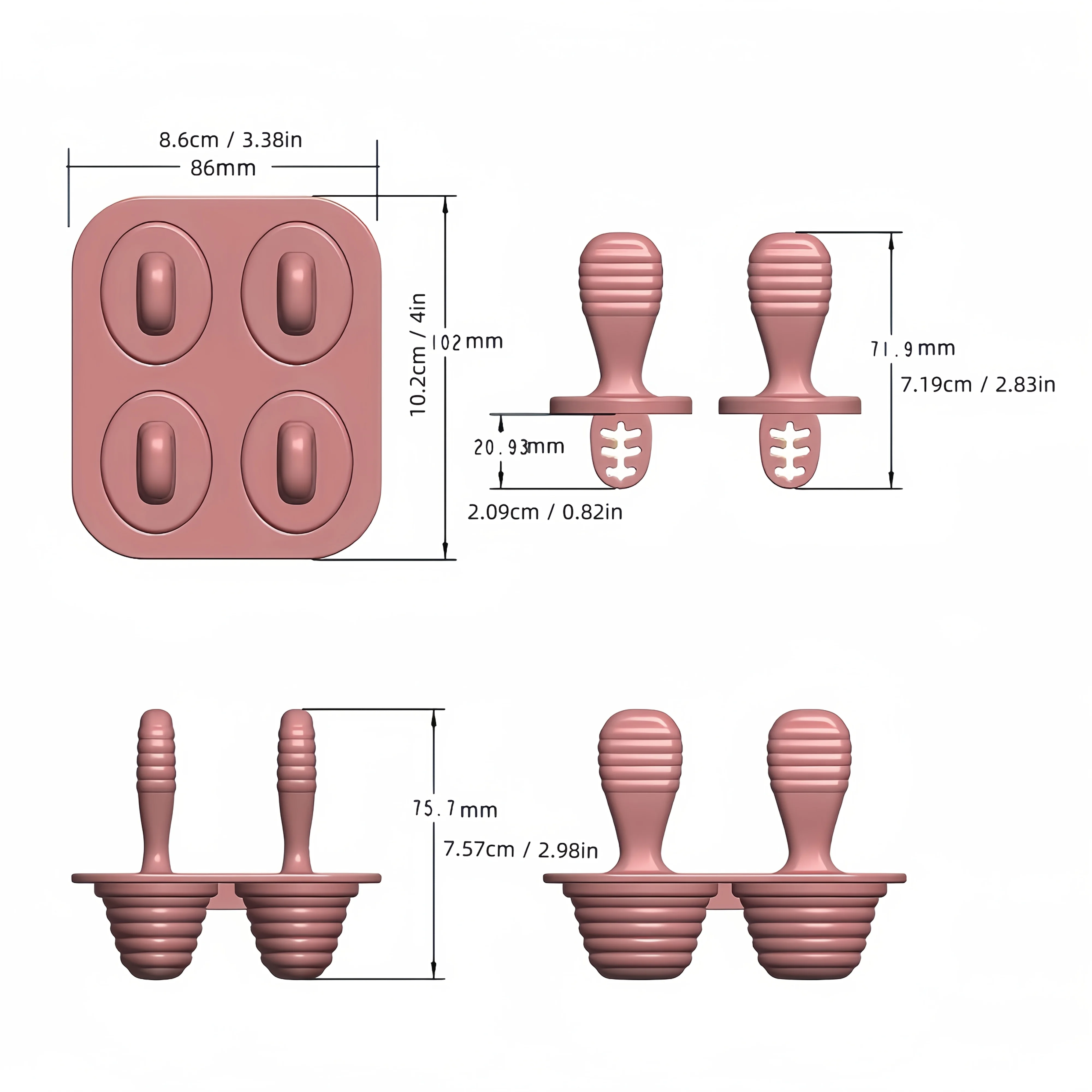 BPA-Free Silicone Ice Cream & Breastmilk Popsicle Molds DIY Homemade Ice Cream Mold