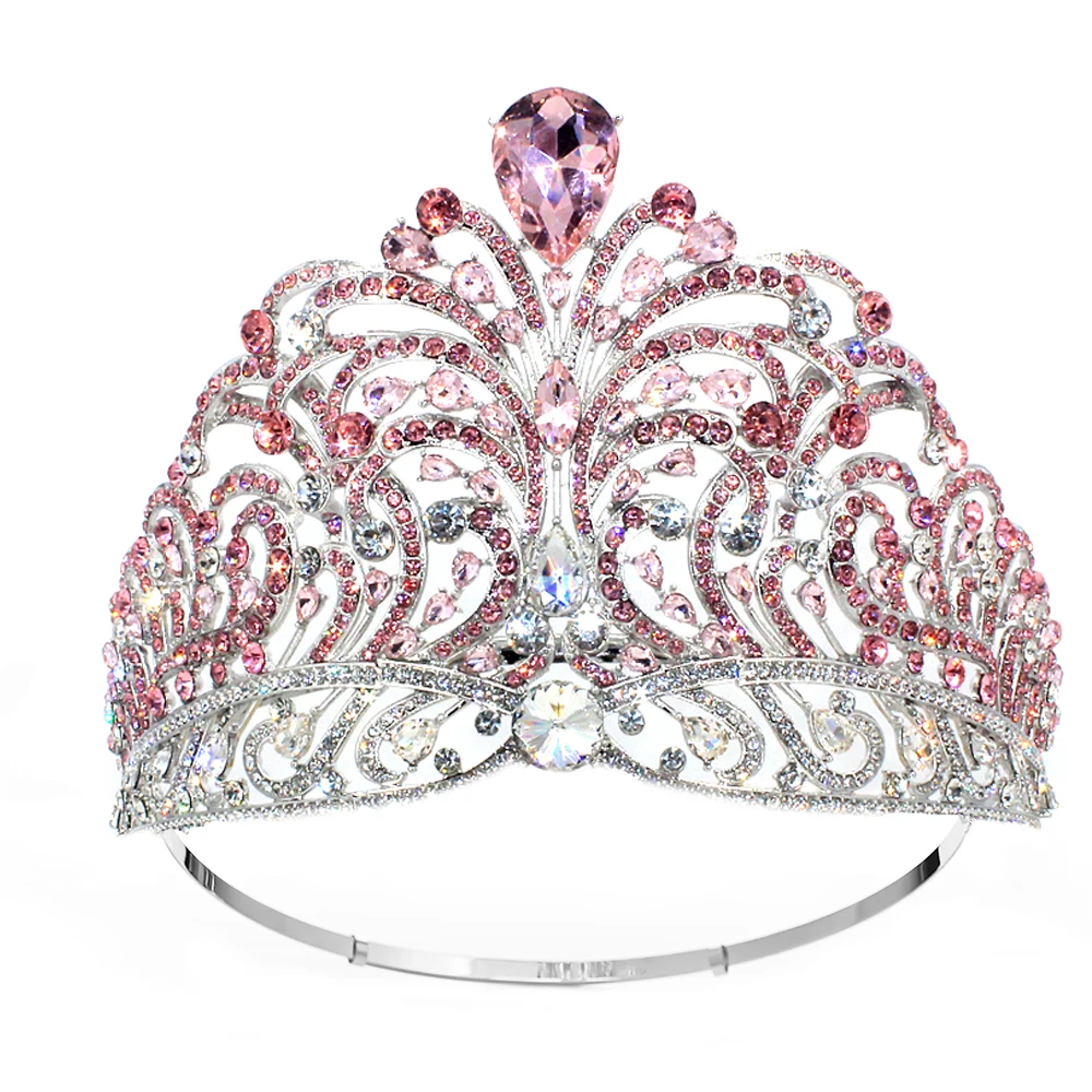 Фото Большая Регулируемая свадебная тиара Miss Universe Force для хорошей короны №3