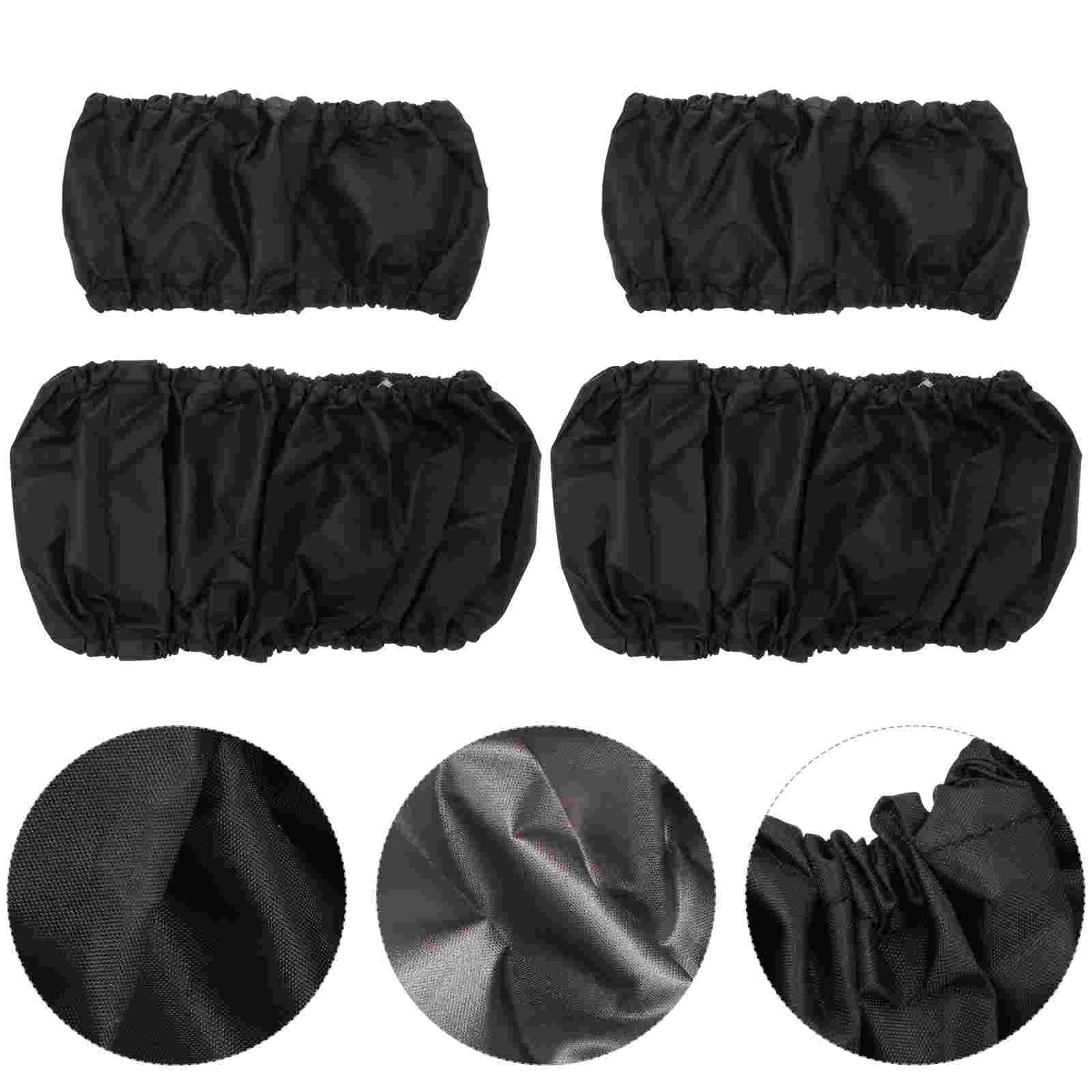 цена 8 Pcs Wheel Cover Stroller Wagon Wheelchair Covers Accessory Oxford Cloth Pushchair Dust